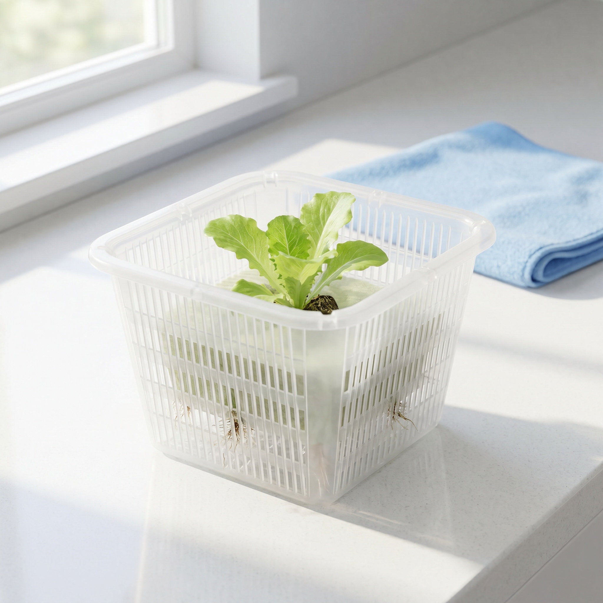 Plant Pot - 6 stuks vierkante, gaasachtige plantenpotten voor